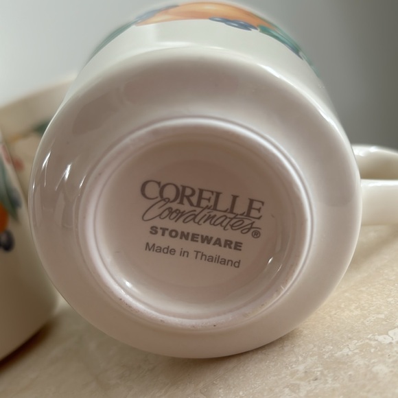 Corelle Corning USA Stoneware Abundance Series set of 6 coffee cups mugs - Picture 12 of 13